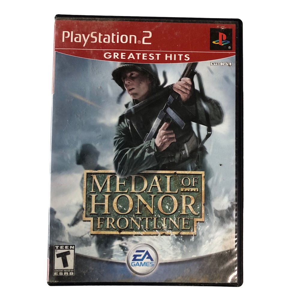 Video Game - SONY PLAYSTATION 2 MEDAL OF HONOR FRONTLINE Game with Case & Book